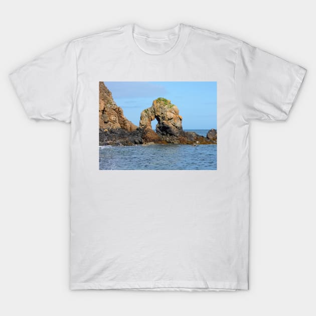 Les Fontaines Bay, Sark T-Shirt by HazelWright